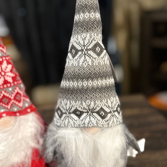 Cost Plus World Market Red and Gray Holiday Gnomes - Picture 2 of 3